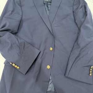 Men's Navy Blazer with Gold Buttons. 44R. NWOT. B by Brooks Brothers.